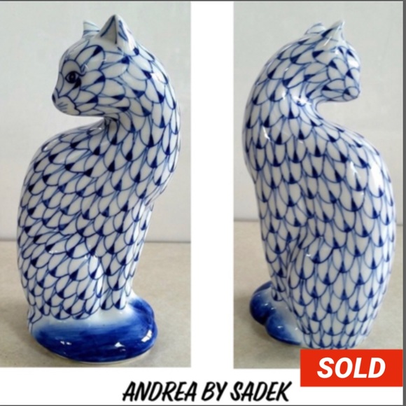 @SOULCRUSHER716 Other - ANDREA BY SADEK VINTAGE COBALT BLUE FISHNET CAT